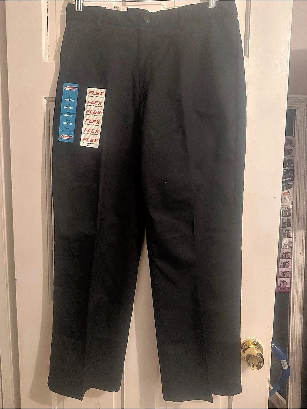 Dickies Work Pant Relaxed Fit Black Straight Leg Waist 34x30 NWT